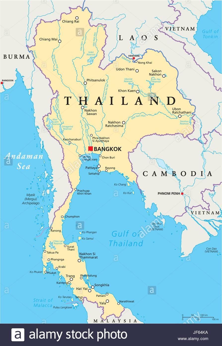 在曼谷的世界地图