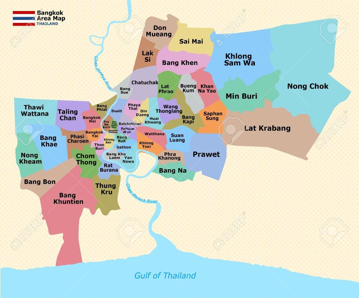 地图曼谷区