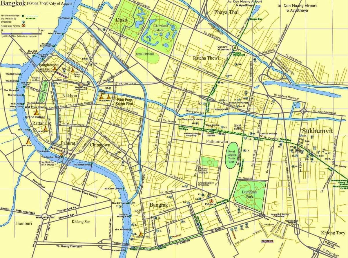 地图曼谷路