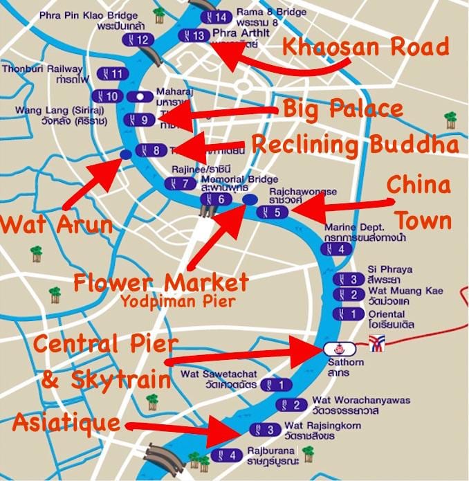 地图曼谷码头