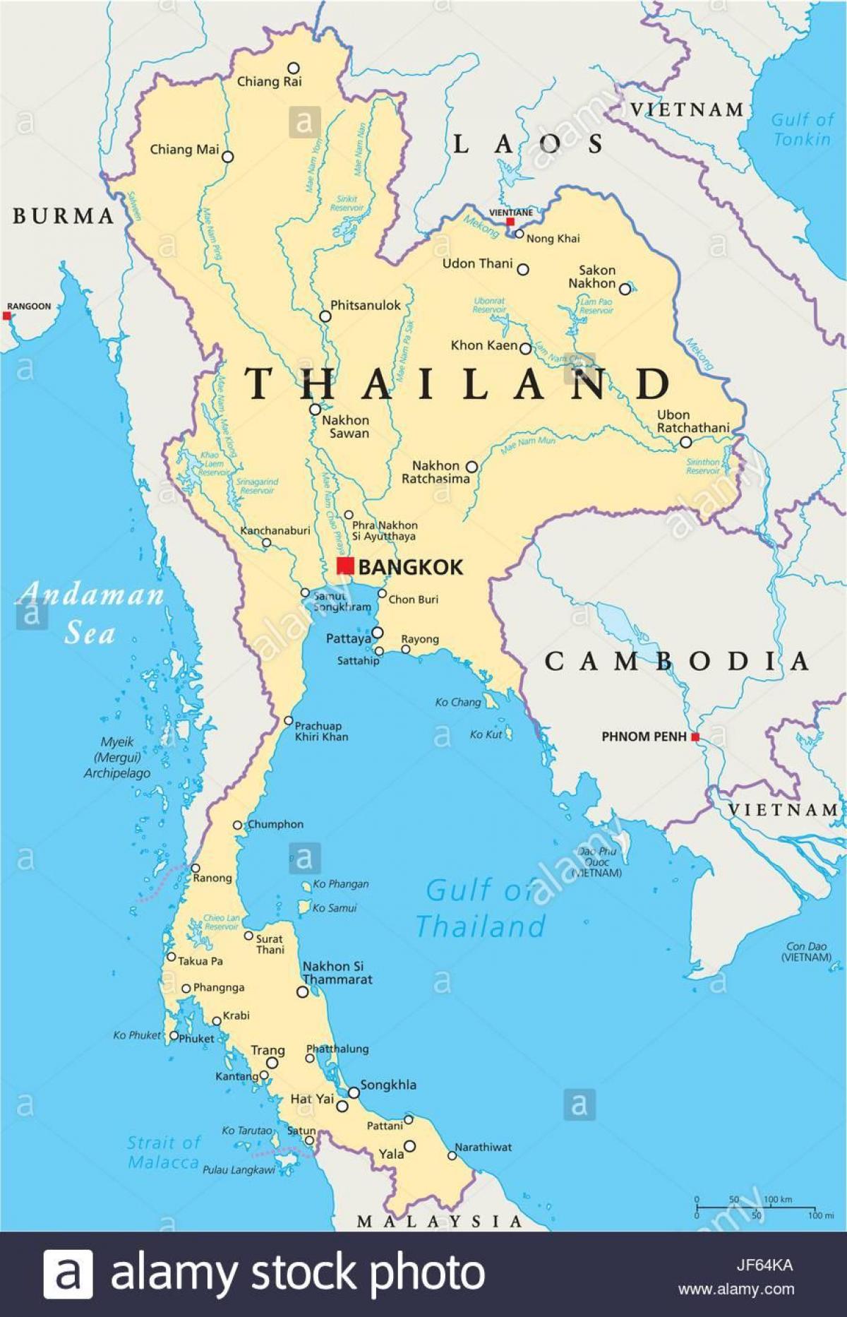 泰国曼谷的世界地图