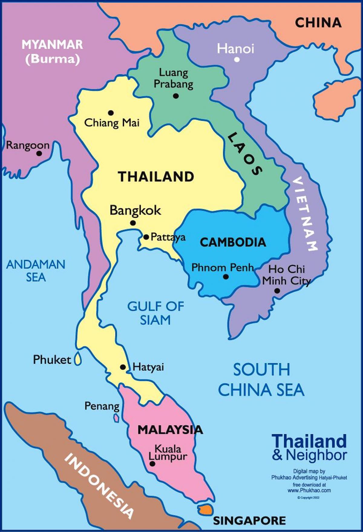 地图曼谷的位置