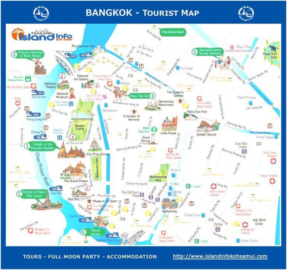 泰国曼谷旅游地图