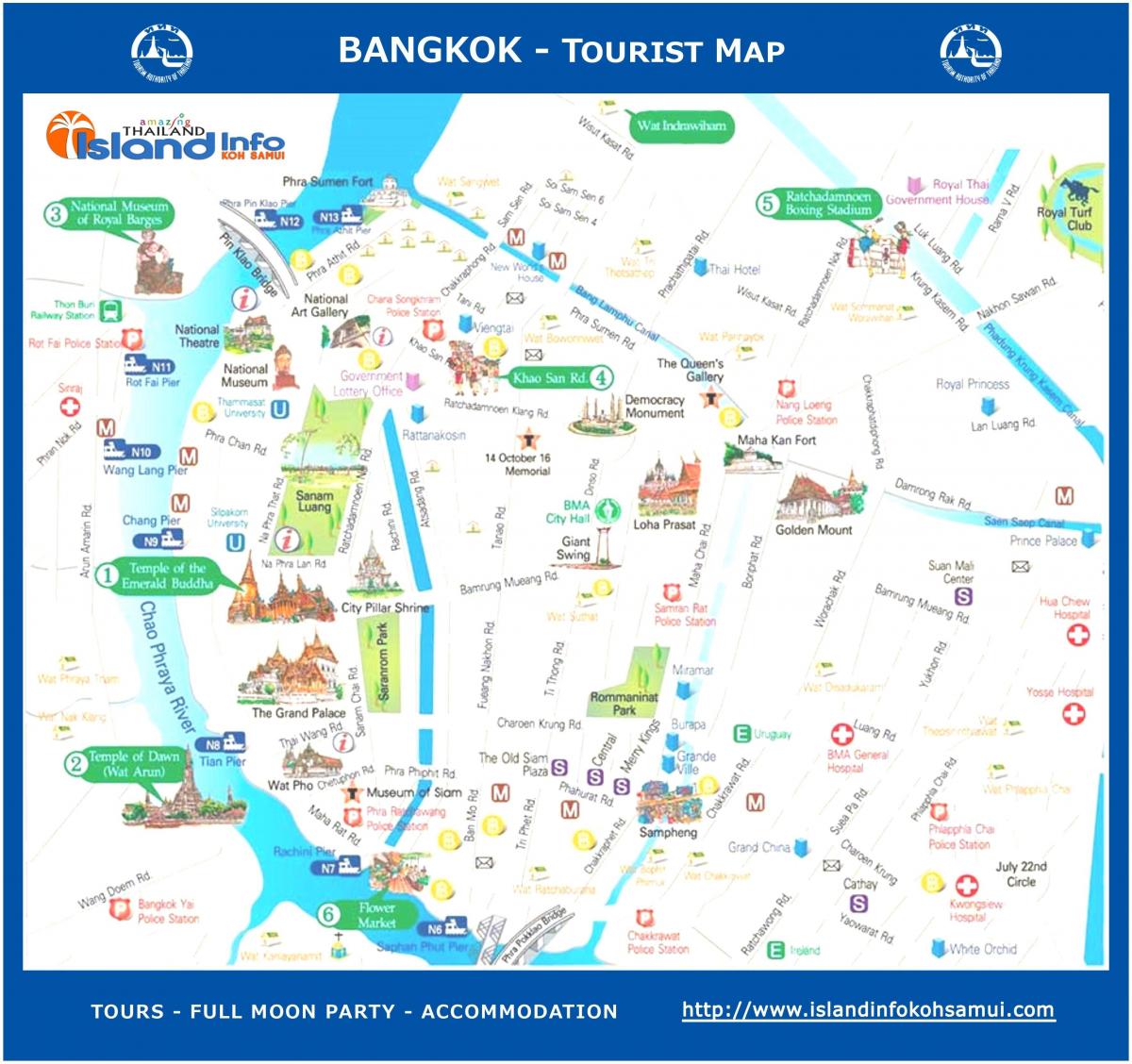 曼谷旅游指南地图