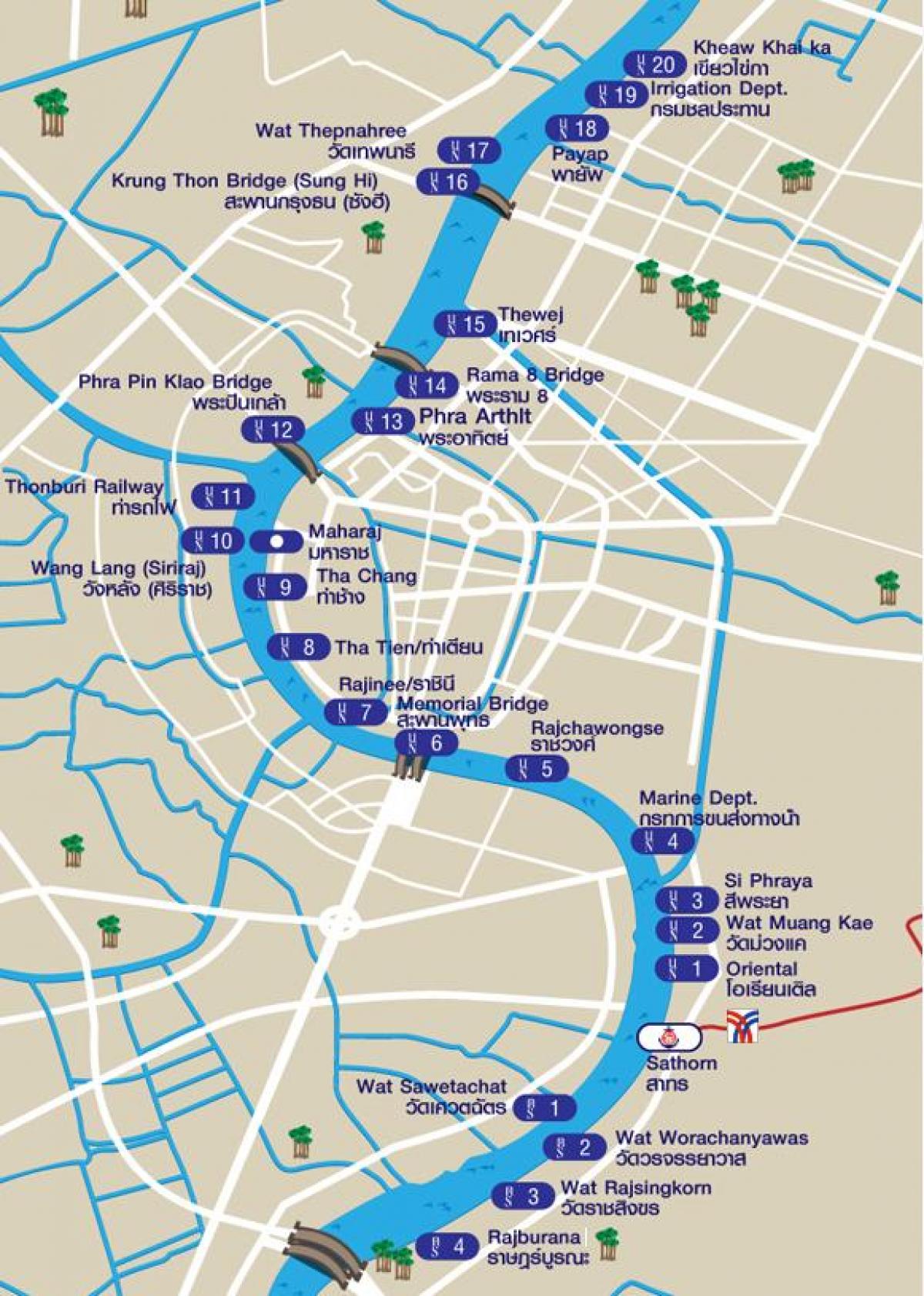 河船曼谷的地图