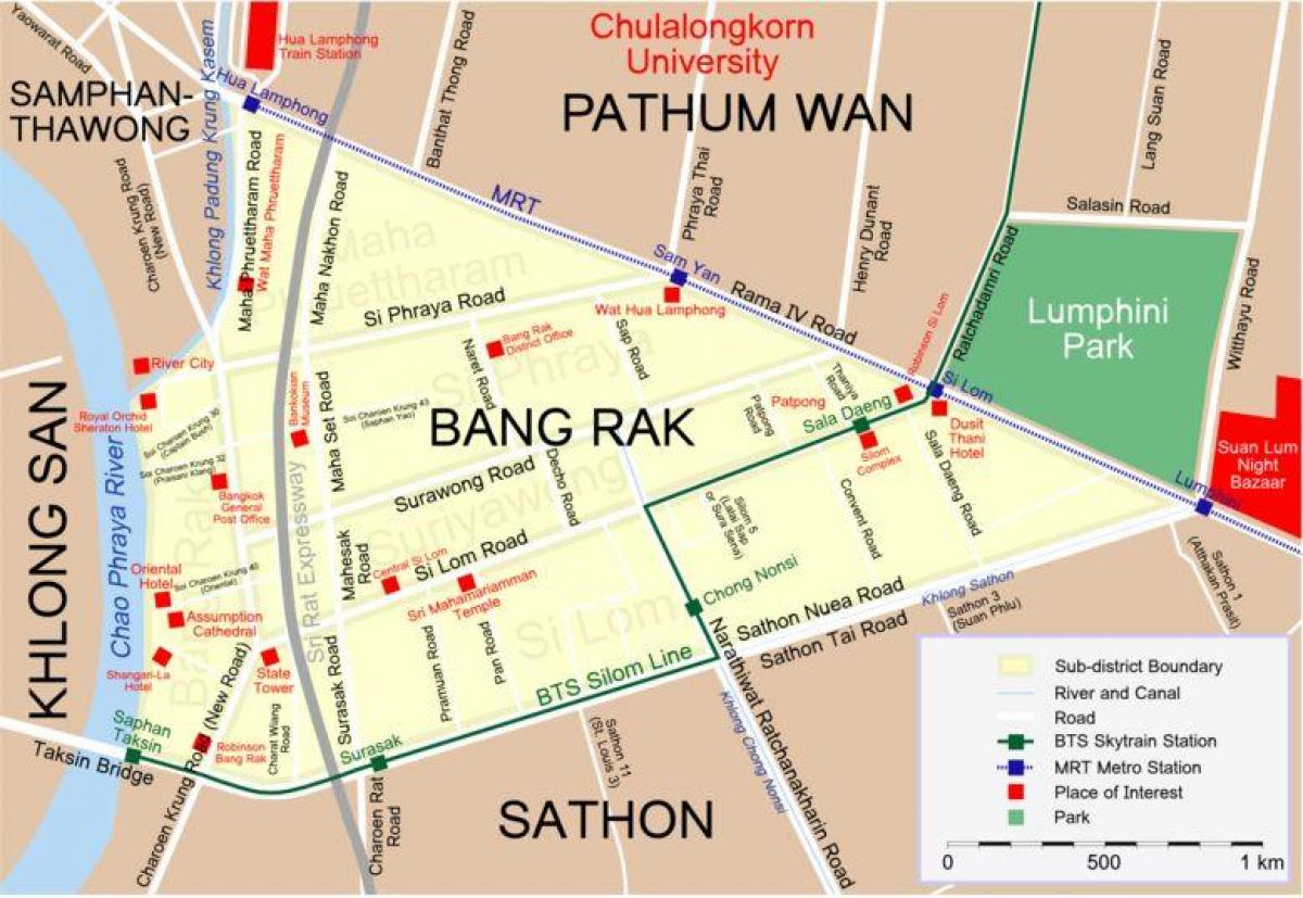 地图曼谷红灯区
