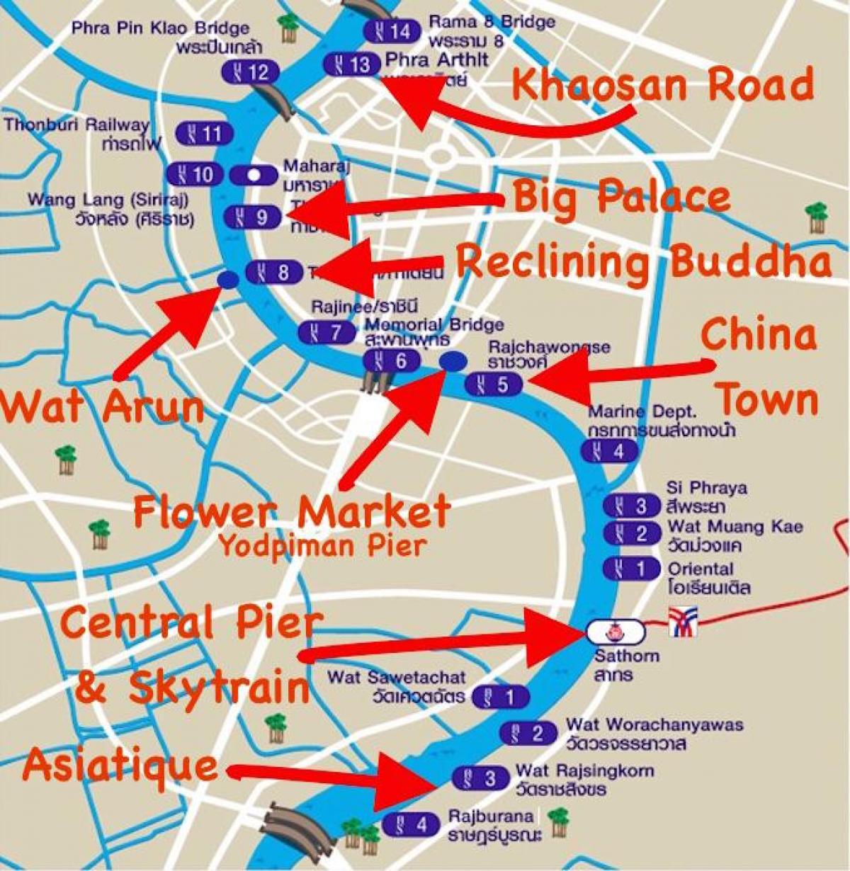 曼谷快艇的地图