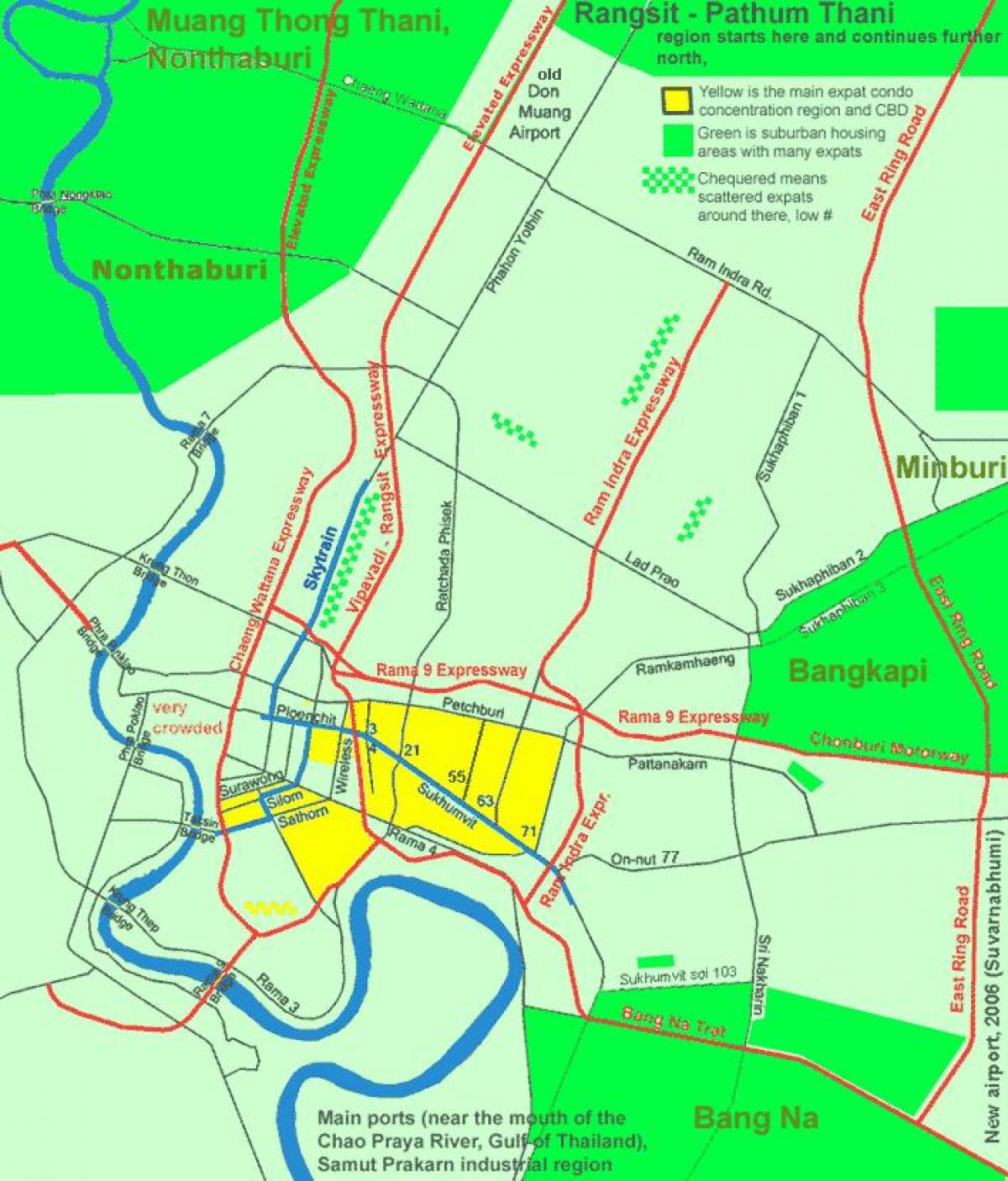 曼谷市中心地区地图