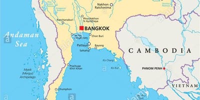 在曼谷的世界地图