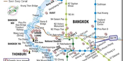 公共交通，曼谷地图