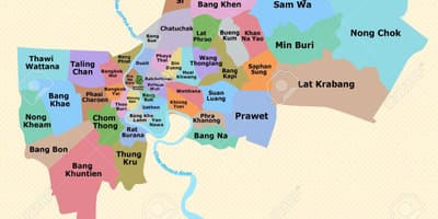 地图曼谷区