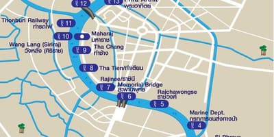 河船曼谷的地图