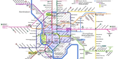 曼谷的地铁路线图2016