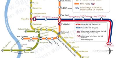 地铁bts曼谷的地图