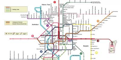 曼谷的地铁站地图