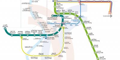 地图的地铁路线图曼谷