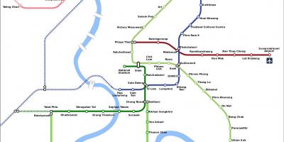 Bts火车曼谷的地图